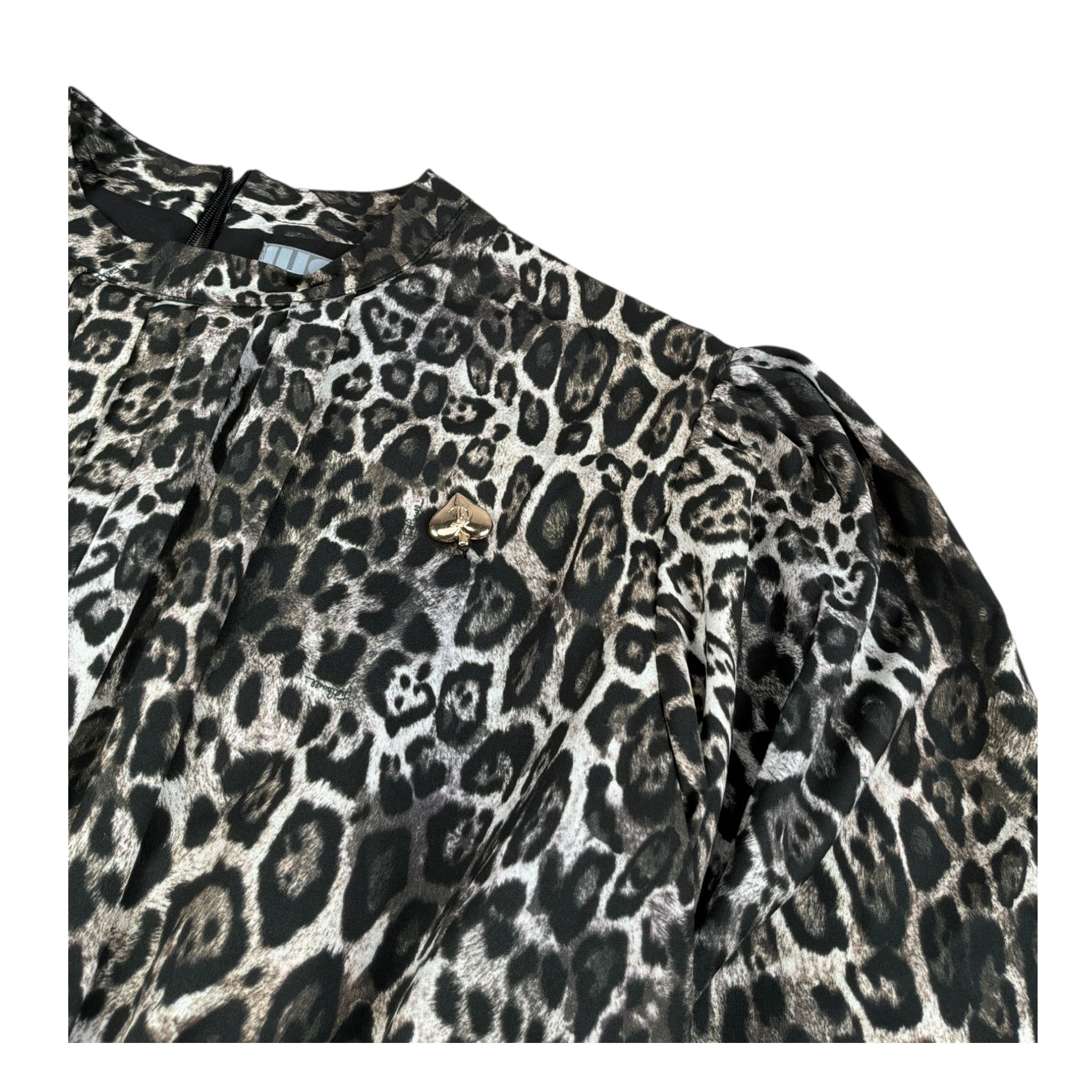 Just Cavalli Abito Manica Lunga Stampa Maculata Nero per Bambina JGA26073VE NERO JUST CAVALLI 