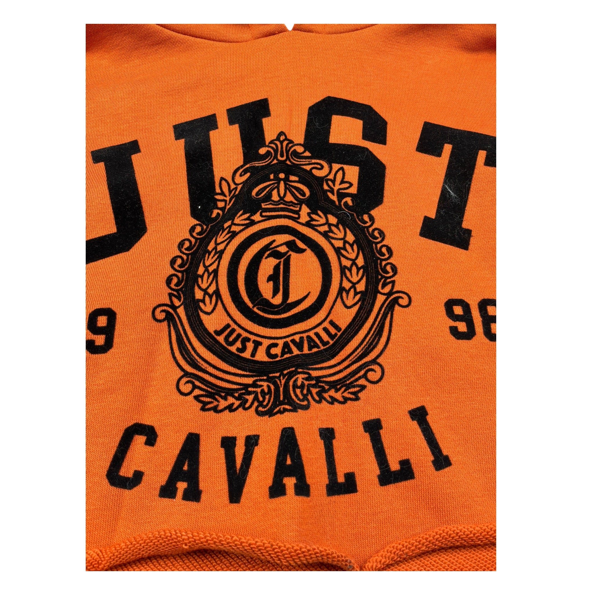 Just Cavalli Felpa Chiusa con Cappuccio Tjnta Unita Arancione per Bambina JGA26098FE ARANCIONE JUST CAVALLI 