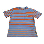 Just Cavalli T-Shirt Fantasia A Righe con Logo Azzurro per Bambina JGA26111TS AZZURRO JUST CAVALLI 