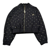 Just Cavalli Felpa con Zip tinta unita con Brillantini Nero per Bambina JGA26127FE NERO JUST CAVALLI 