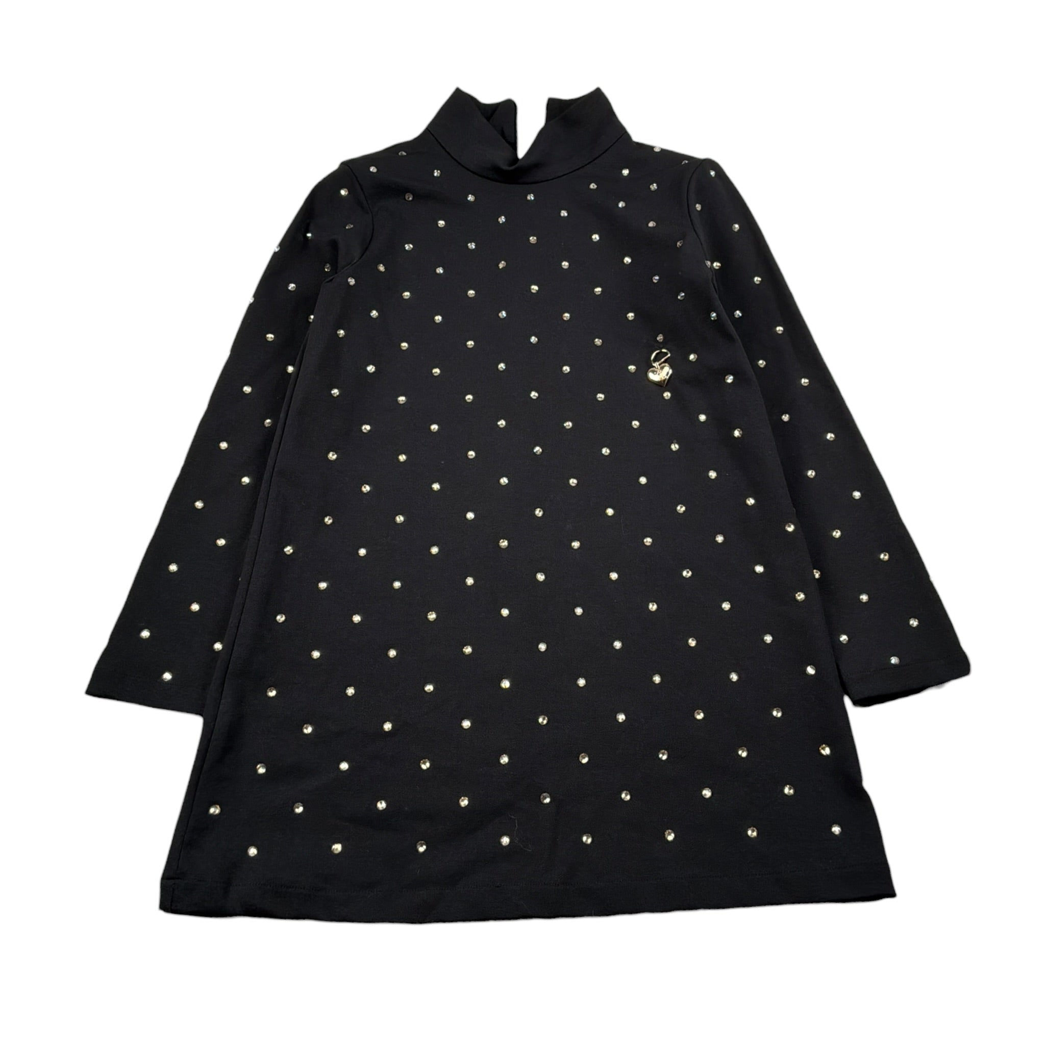 Just Cavalli Abito Manica Lunga tinta unita con Brillantini Nero per Bambina JGA26129VE NERO JUST CAVALLI 