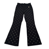 Just Cavalli Leggins tinta unita Modello Zampa Brillantini Nero per Bambina JGA26130LE NERO JUST CAVALLI 