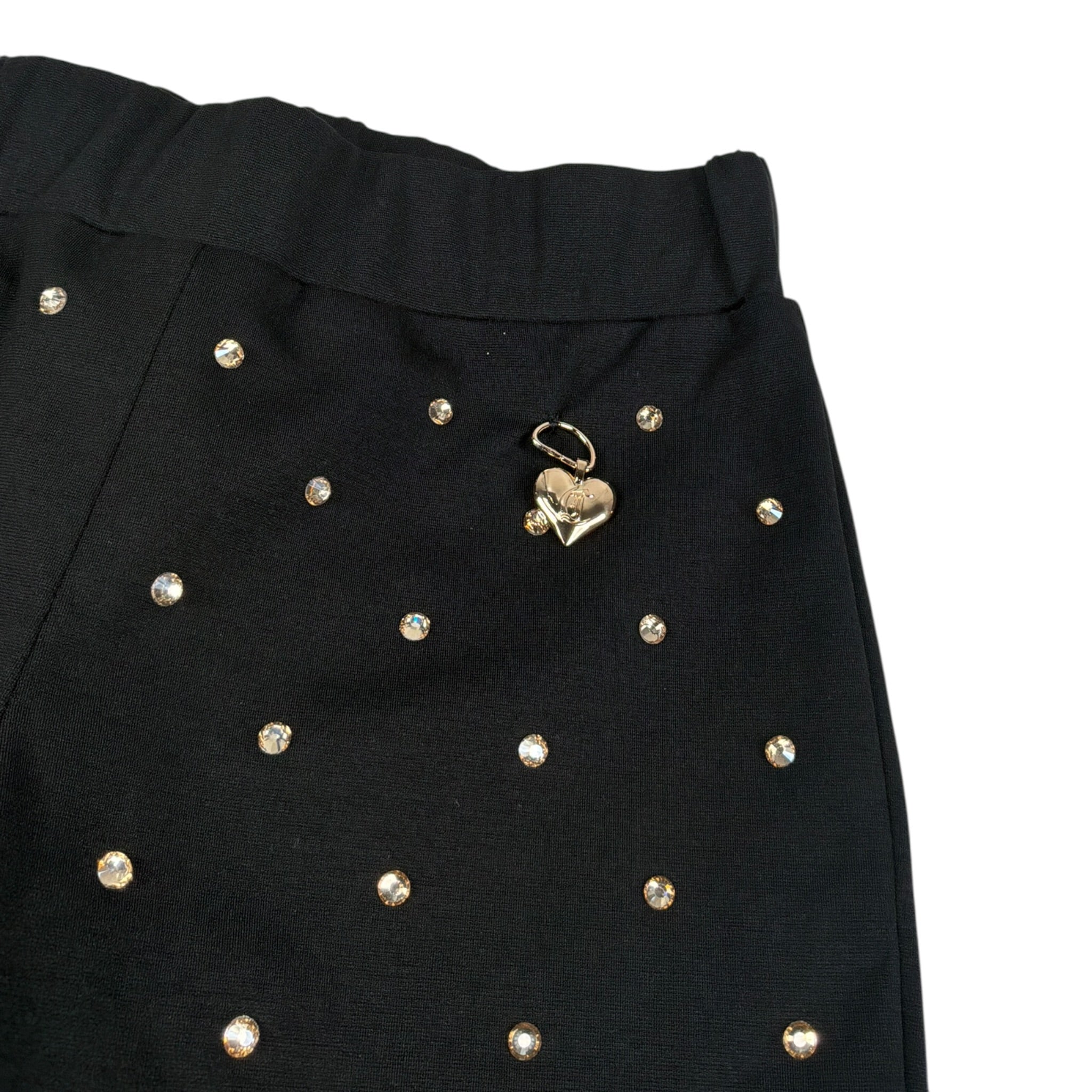 Just Cavalli Leggins tinta unita Modello Zampa Brillantini Nero per Bambina JGA26130LE NERO JUST CAVALLI 