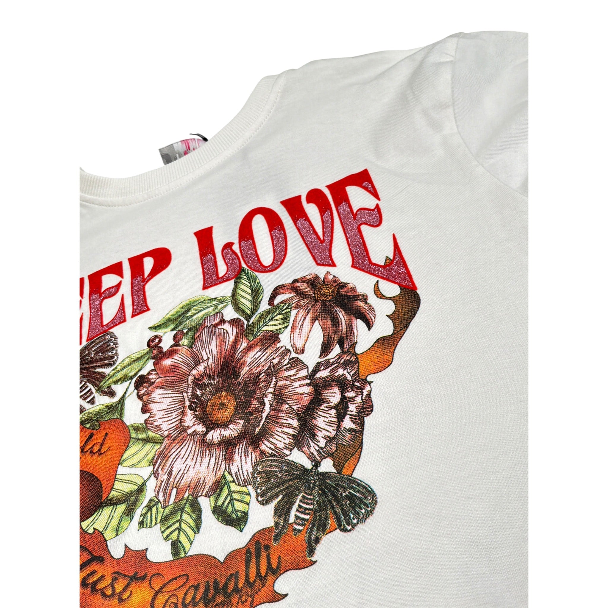 Just Cavalli T-Shirt tinta unita con Stampa Bianco per Bambina JGA26136TS BIANCO JUST CAVALLI 