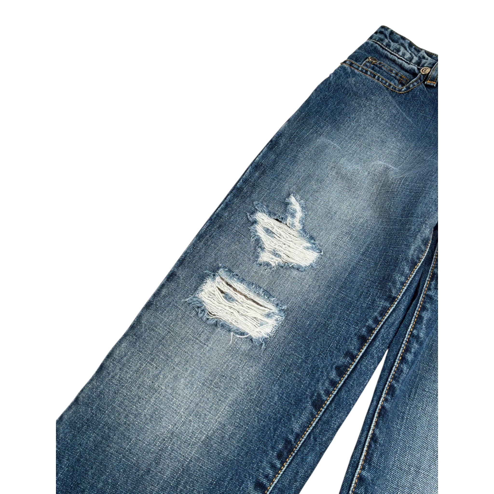 Just Cavalli Jeans tinta unita con Girovita Regolabile Blu per Bambino JGA26154JE BLU JUST CAVALLI 