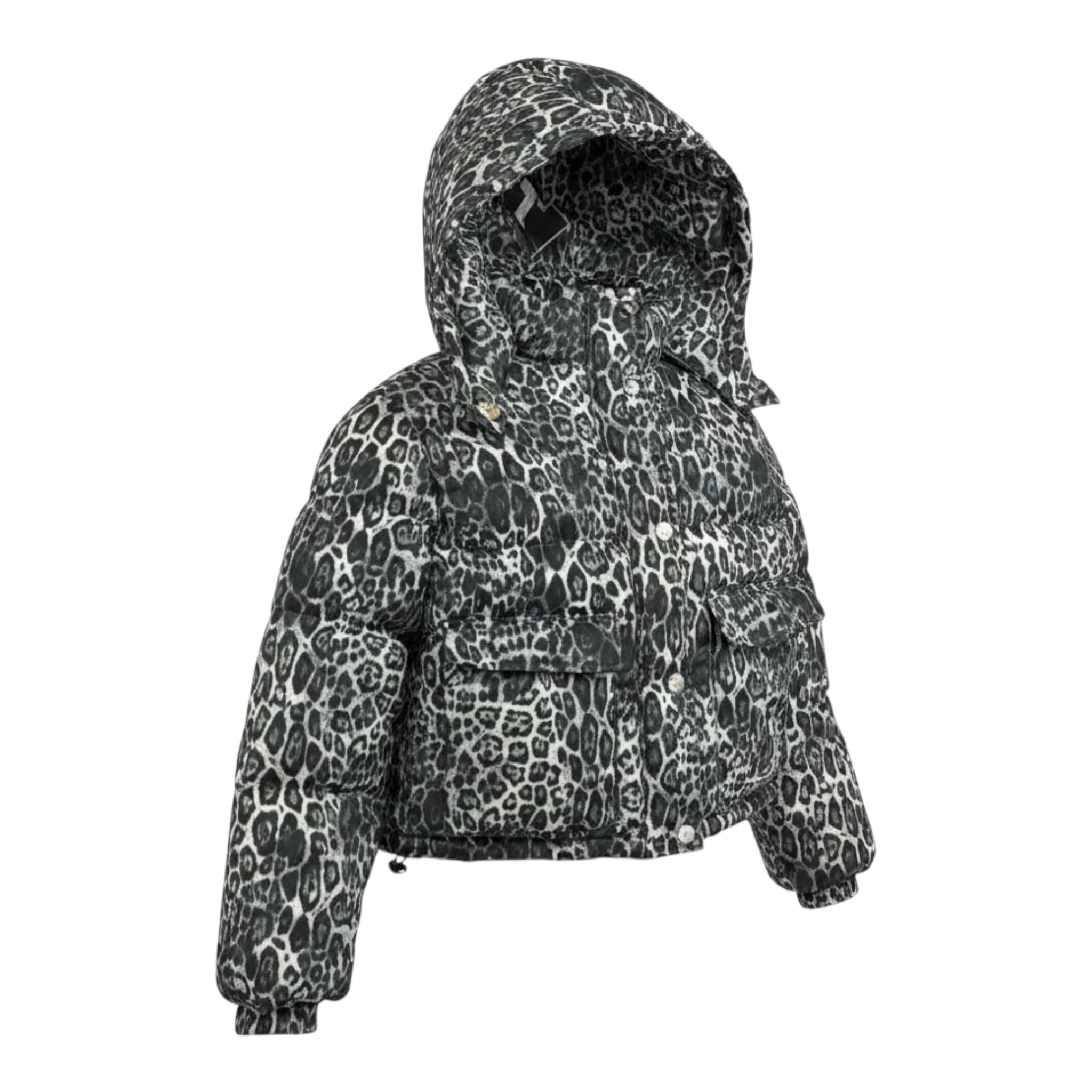 Just Cavalli Giubbino Stampa Fantasia con Cappuccio Nero per Bambina JGA26157PI NERO JUST CAVALLI 