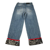 Just Cavalli Jeans tinta unita Modello Palazzo Blu per Bambina JGA26167JE BLU JUST CAVALLI 