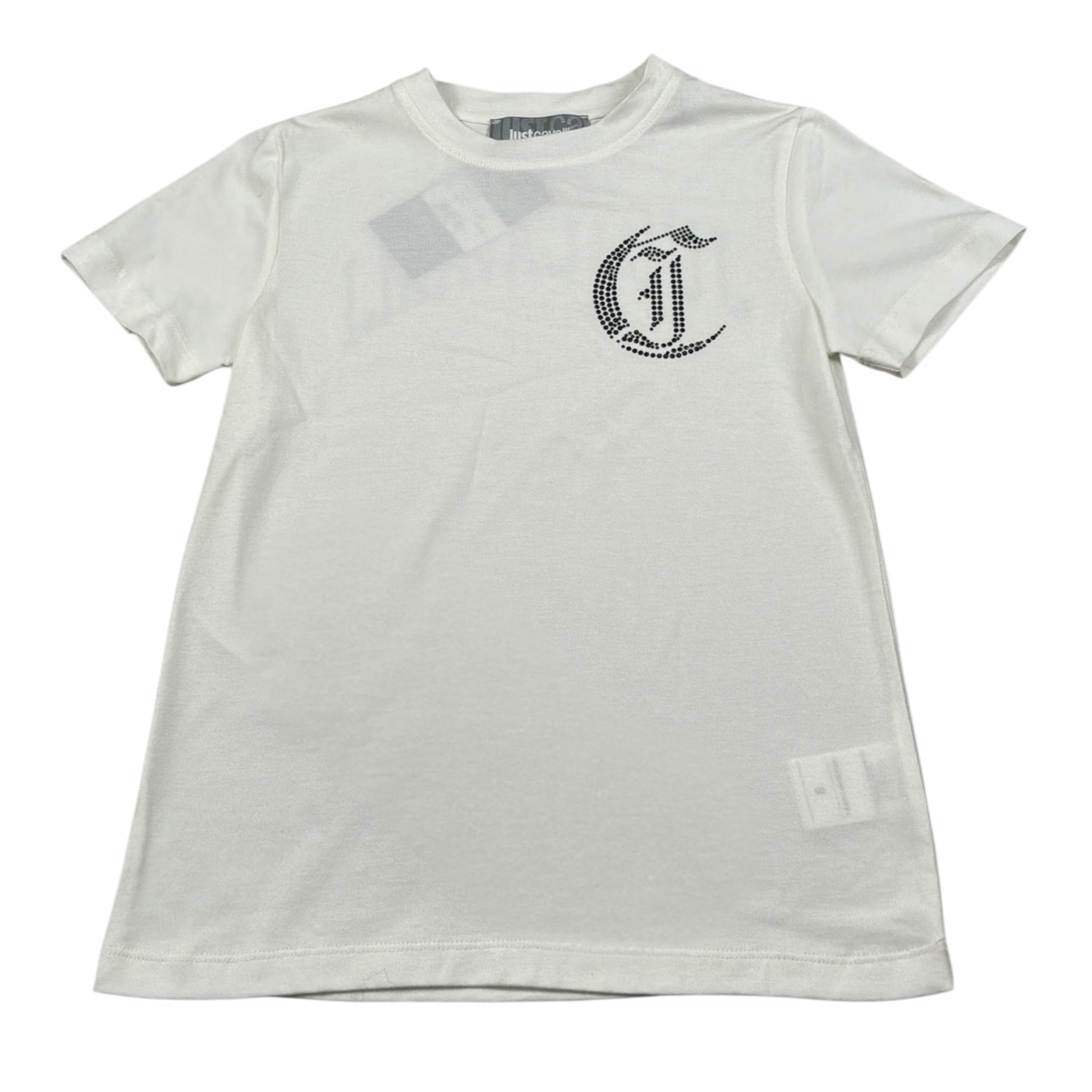 Just Cavalli T-Shirt Girocollo tinta unita con Brillantini Bianco per Bambina JGA26171TS BIANCO JUST CAVALLI 