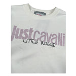 Just Cavalli Felpa Chiusa Girocollo tinta unita con Brillantini Bianco per Bambina JGA26174FE BIANCO JUST CAVALLI 
