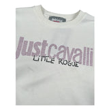 Just Cavalli Felpa Chiusa Girocollo tinta unita con Brillantini Bianco per Bambina JGA26174FE BIANCO JUST CAVALLI 