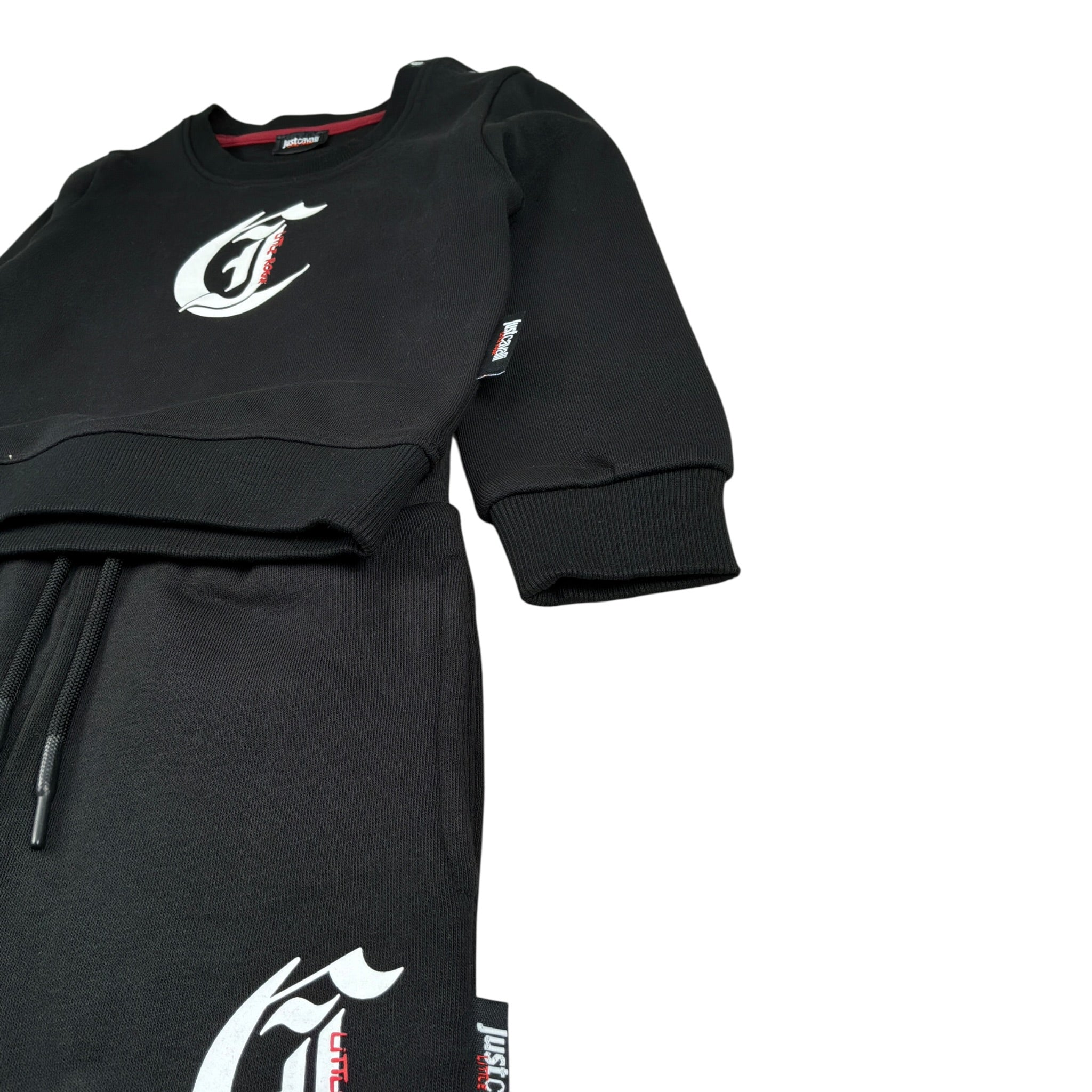 Just Cavalli Completo 2 Pezzi Felpa-Pantalone tinta unita Nero per Neonato JIA26001CF NERO JUST CAVALLI 