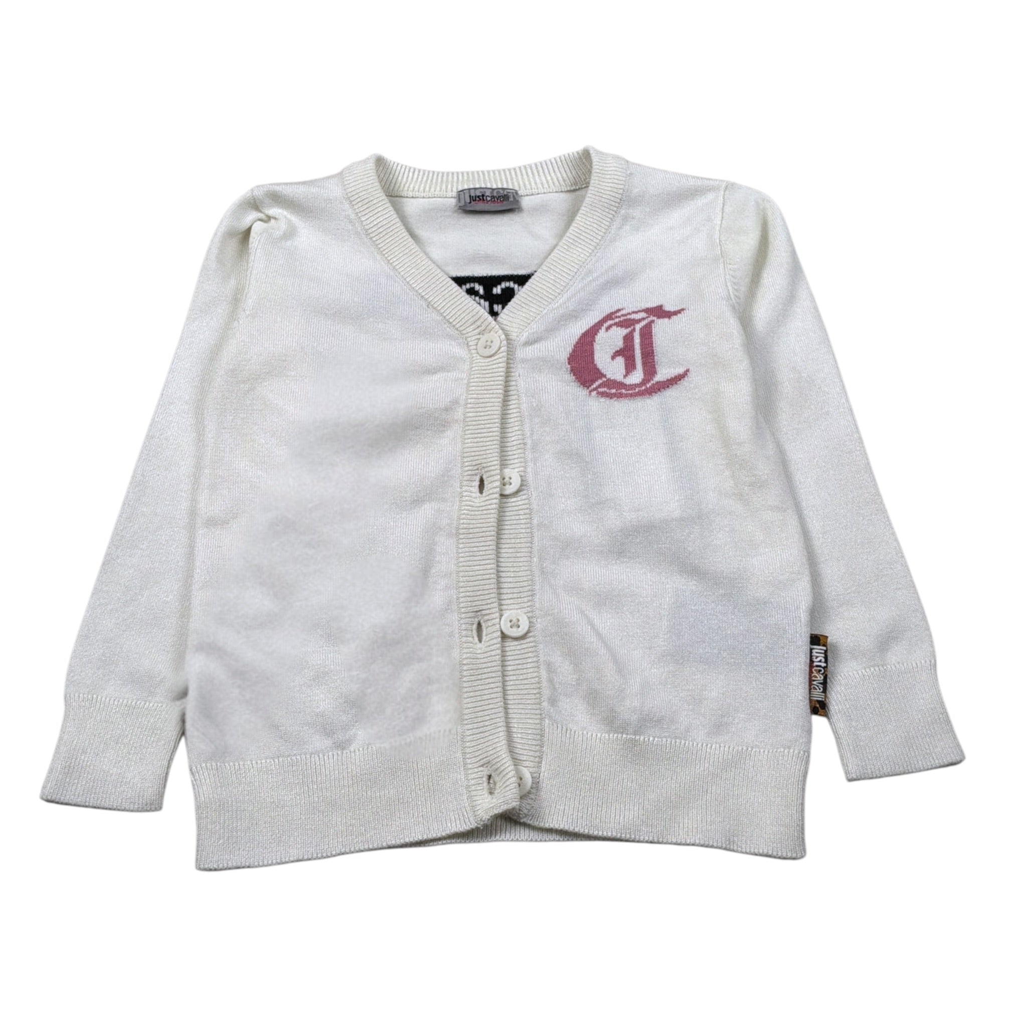 Just Cavalli Cardigan tinta unita con Logo Panna per Neonata JIA26016CD PANNA JUST CAVALLI 