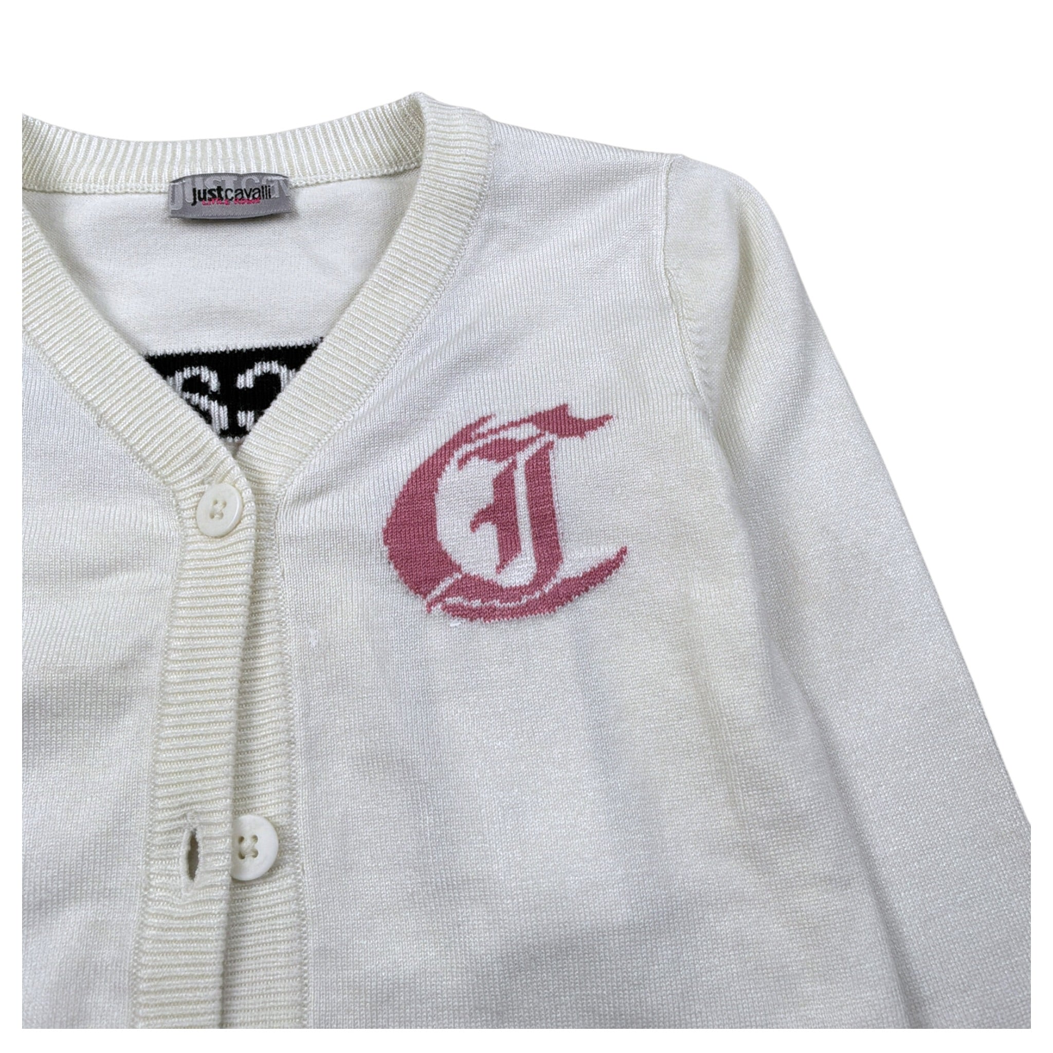 Just Cavalli Cardigan tinta unita con Logo Panna per Neonata JIA26016CD PANNA JUST CAVALLI 