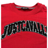 Just Cavalli T-Shirt Girocollo tinta unita con Ricami Rosso per Neonato JIA26053TSS ROSSO JUST CAVALLI 