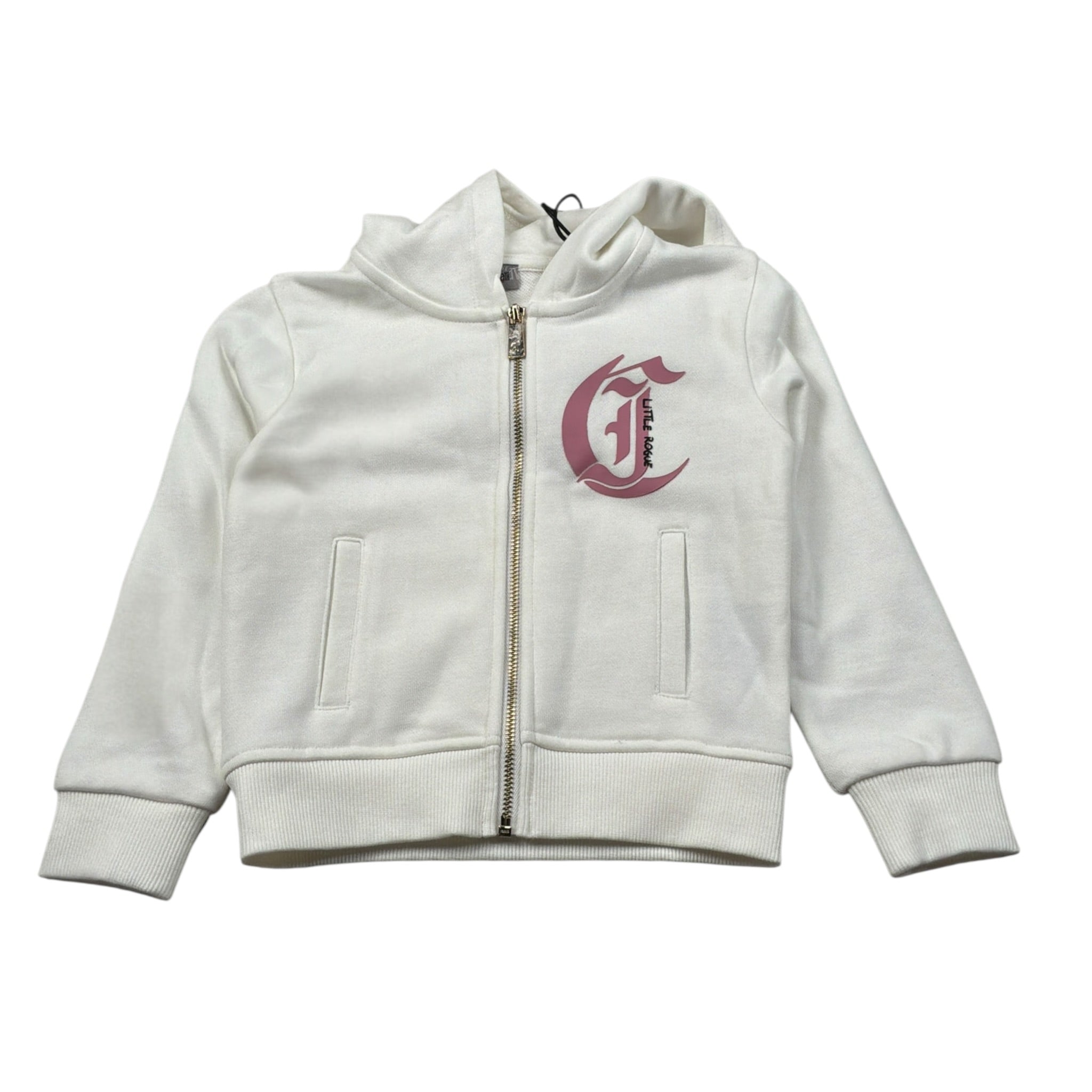 Just Cavalli Felpa con Zip E Cappuccio tinta unita con Logo Bianco per Neonata JIA26096FE BIANCO JUST CAVALLI 