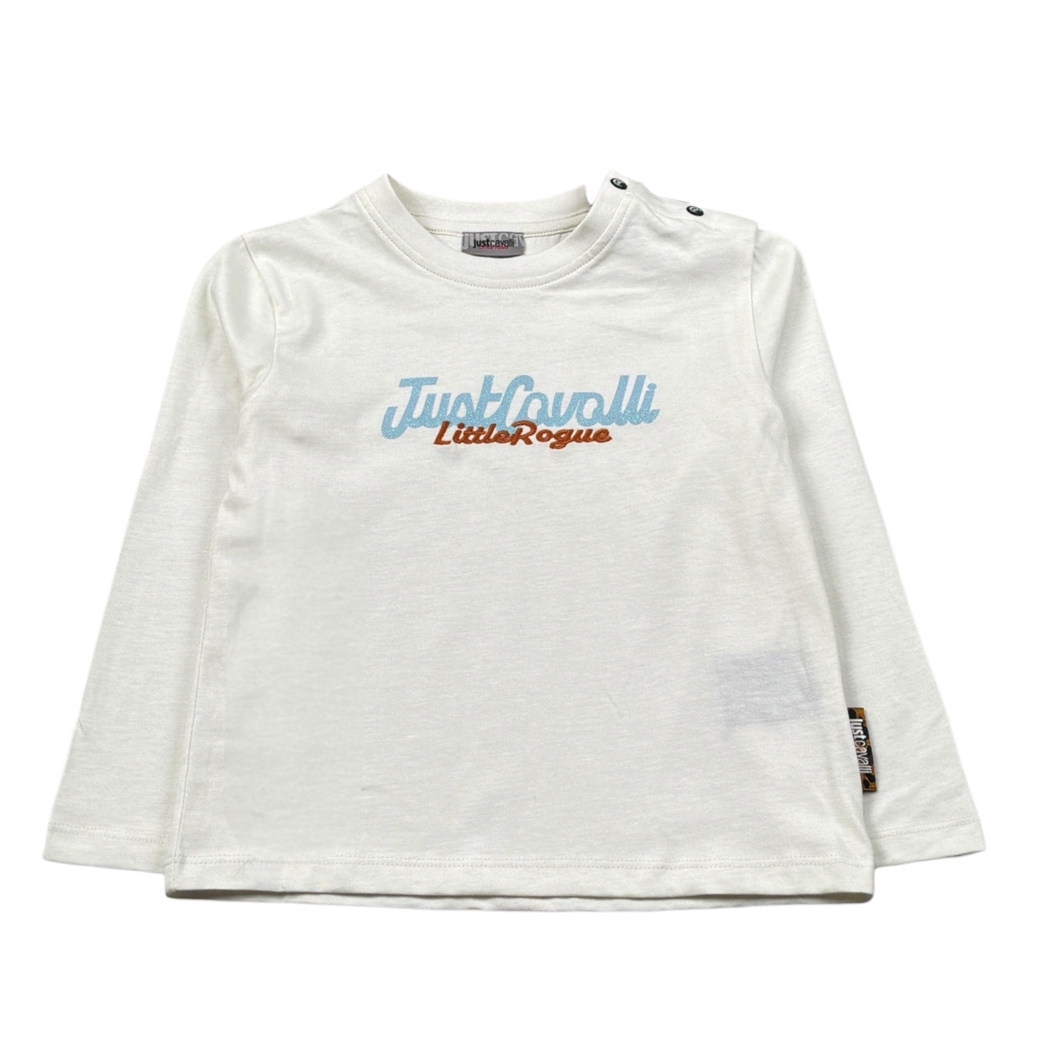 Just Cavalli Shirt Girocollo tinta unita con Logo Panna per Neonata JIA26100TS PANNA JUST CAVALLI 