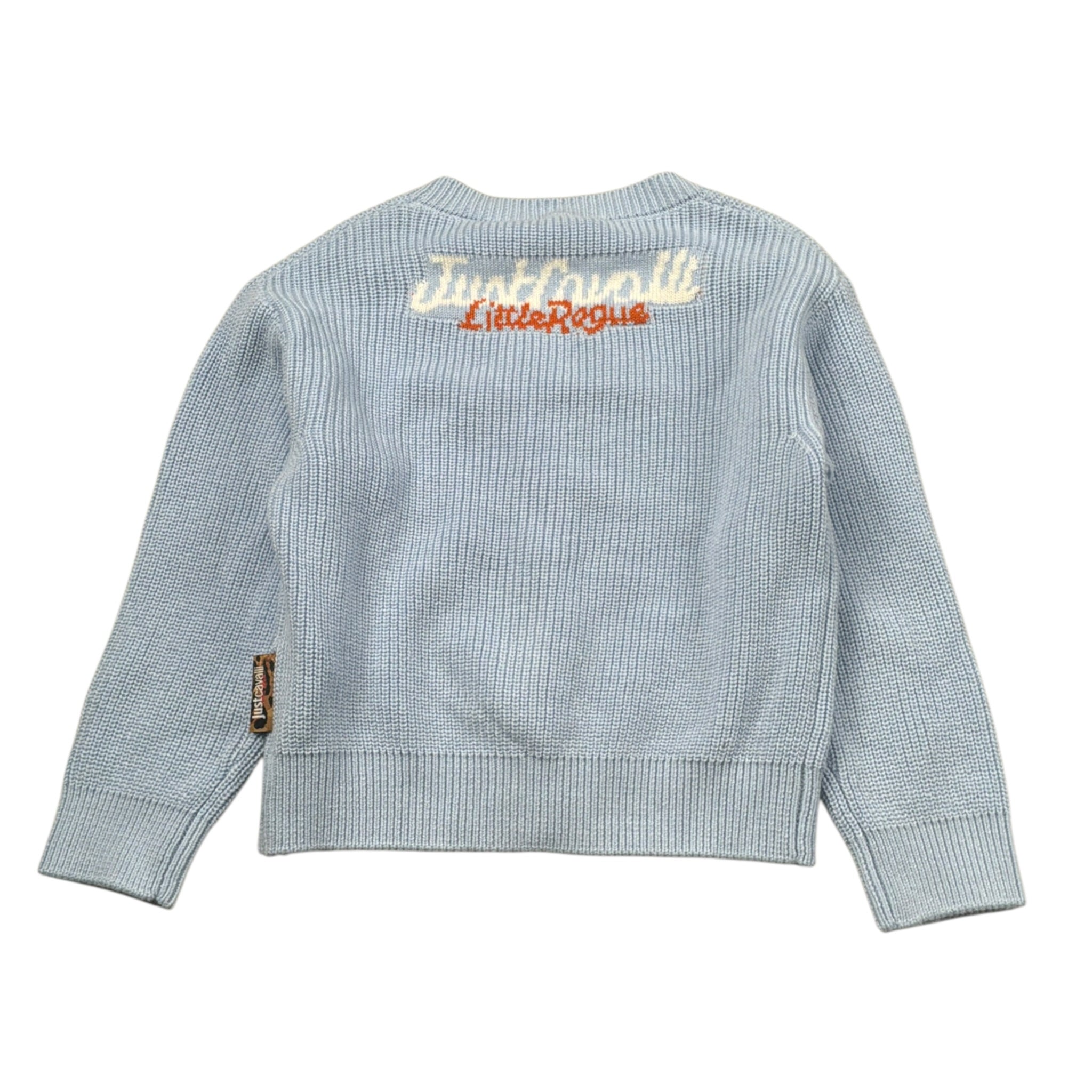 Just Cavalli Cardigan tinta unita con Stampa Azzurro per Neonato JIA26124CD AZZURRO JUST CAVALLI 