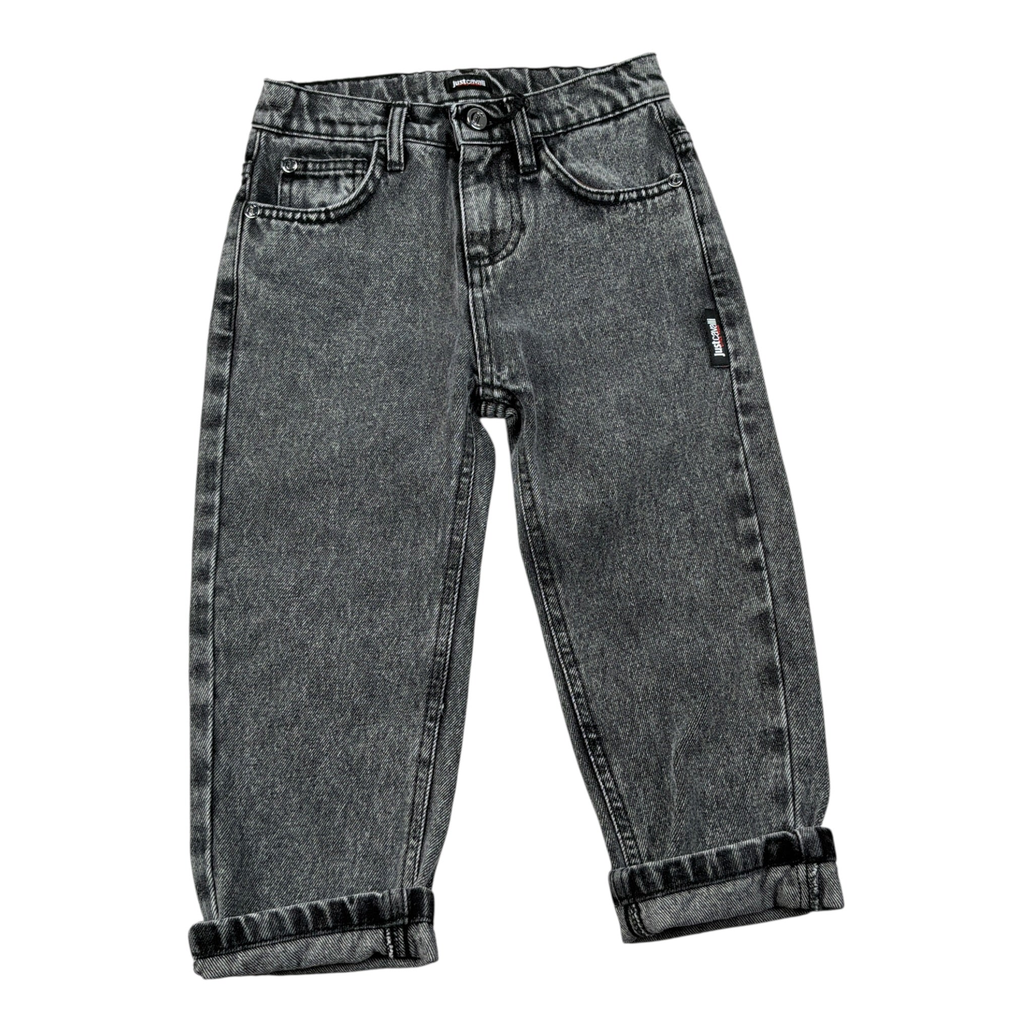 Just Cavalli Jeans tinta unita con Giroita Regolabile Nero per Bambino JUA26049JE NERO JUST CAVALLI 