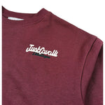Just Cavalli Felpa Chiusa Girocollo tinta unita con Stampa Bordeaux per Bambino KGA26169FE BORDEAUX JUST CAVALLI 