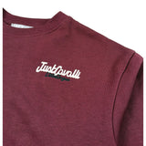 Just Cavalli Felpa Chiusa Girocollo tinta unita con Stampa Bordeaux per Bambino KGA26169FE BORDEAUX JUST CAVALLI 