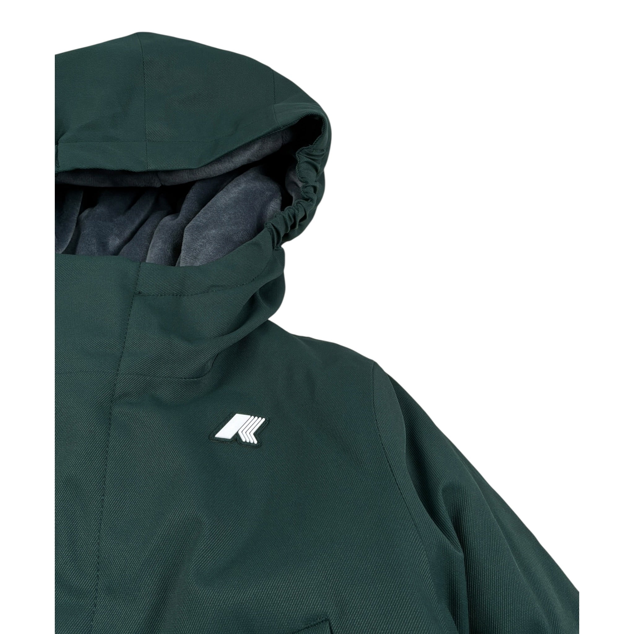K-Way Giubbino tinta unita con Pelliccia Verde per Bambino K1128HW VERDE K-WAY 