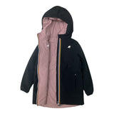 K-Way Giubbino Reversibile Lungo con Zip E Cappuccio Nero/Rosa per Bambina K11517WAX NERO/ROSA K-WAY 