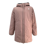 K-Way Giubbino Reversibile Lungo con Zip E Cappuccio Nero/Rosa per Bambina K11517WAX NERO/ROSA K-WAY 