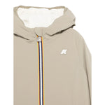 K-Way Giubbino Reversibile Lungo con Zip E Cappuccio Verde/Panna per Bambina K11517WXX VERDE/PANNA K-WAY 