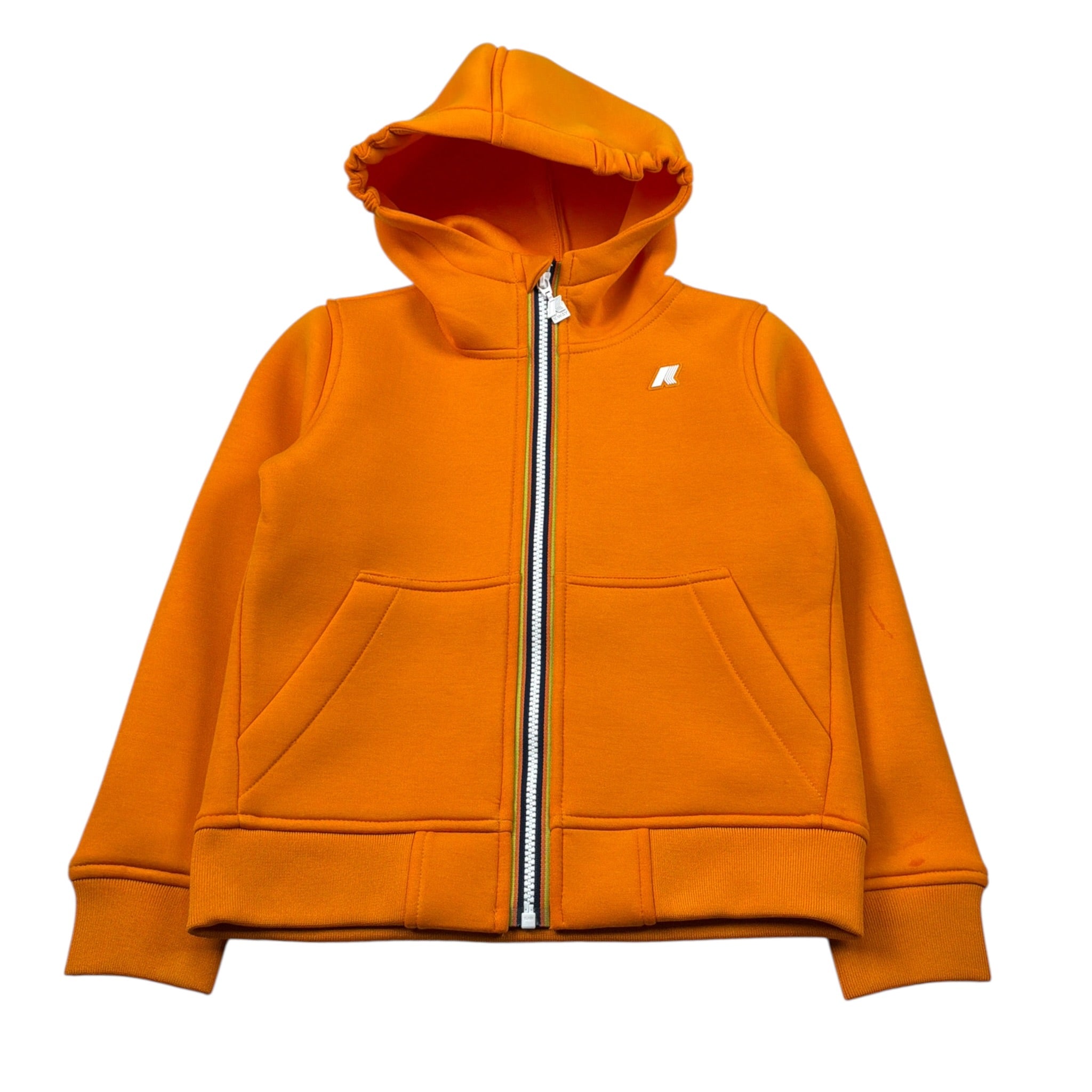 K-Way Felpa con Zip E Cappuccio tinta unita Arancione per Bambino K2124RW ARANCIONE K-WAY 
