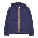 K-Way Felpa con Zip E Cappuccio tinta unita Blu per Bambino K2124RWX BLU K-WAY 