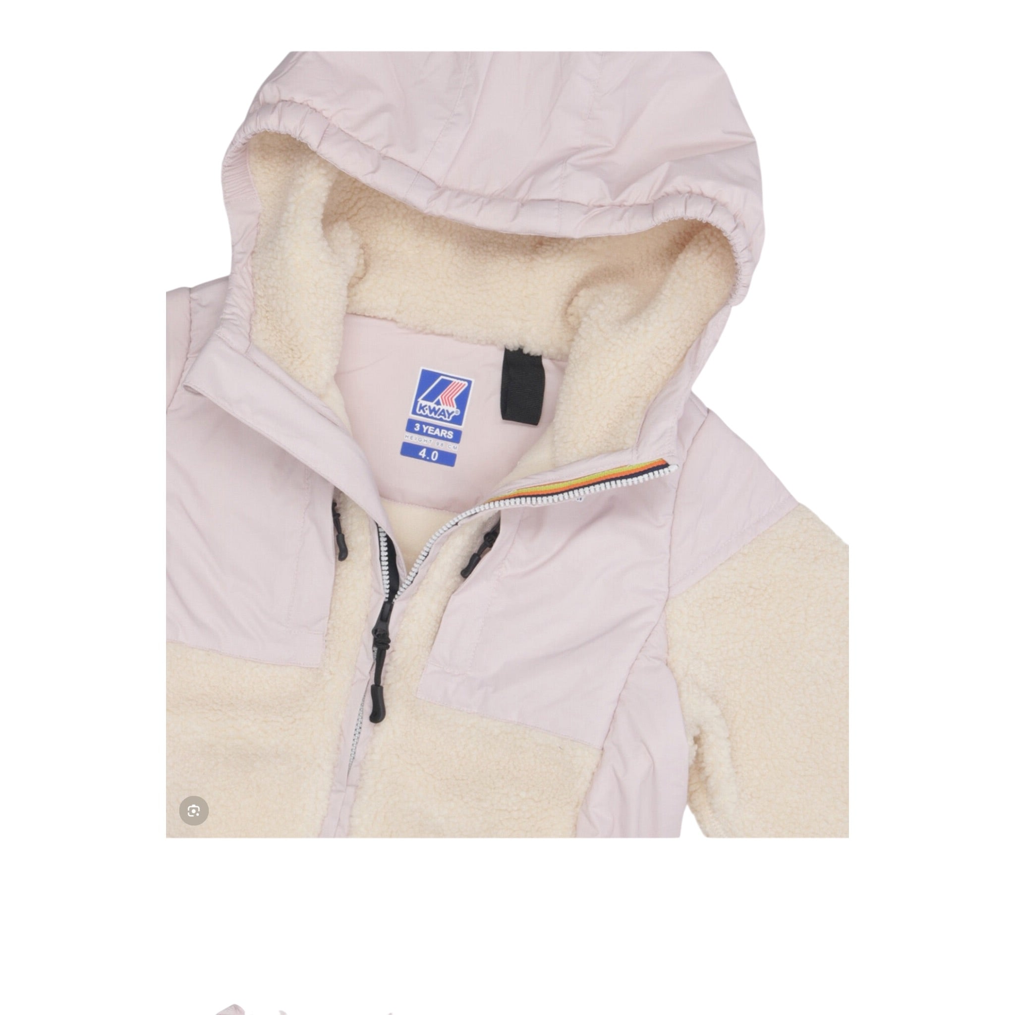 K-Way Giubbino tinta unita con Pelliccia Rosa per Bambino K21452WF ROSA K-WAY 