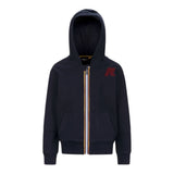 K-Way Felpa con Zip E Cappuccio Blu per Bambino K41326W BLU K-WAY 
