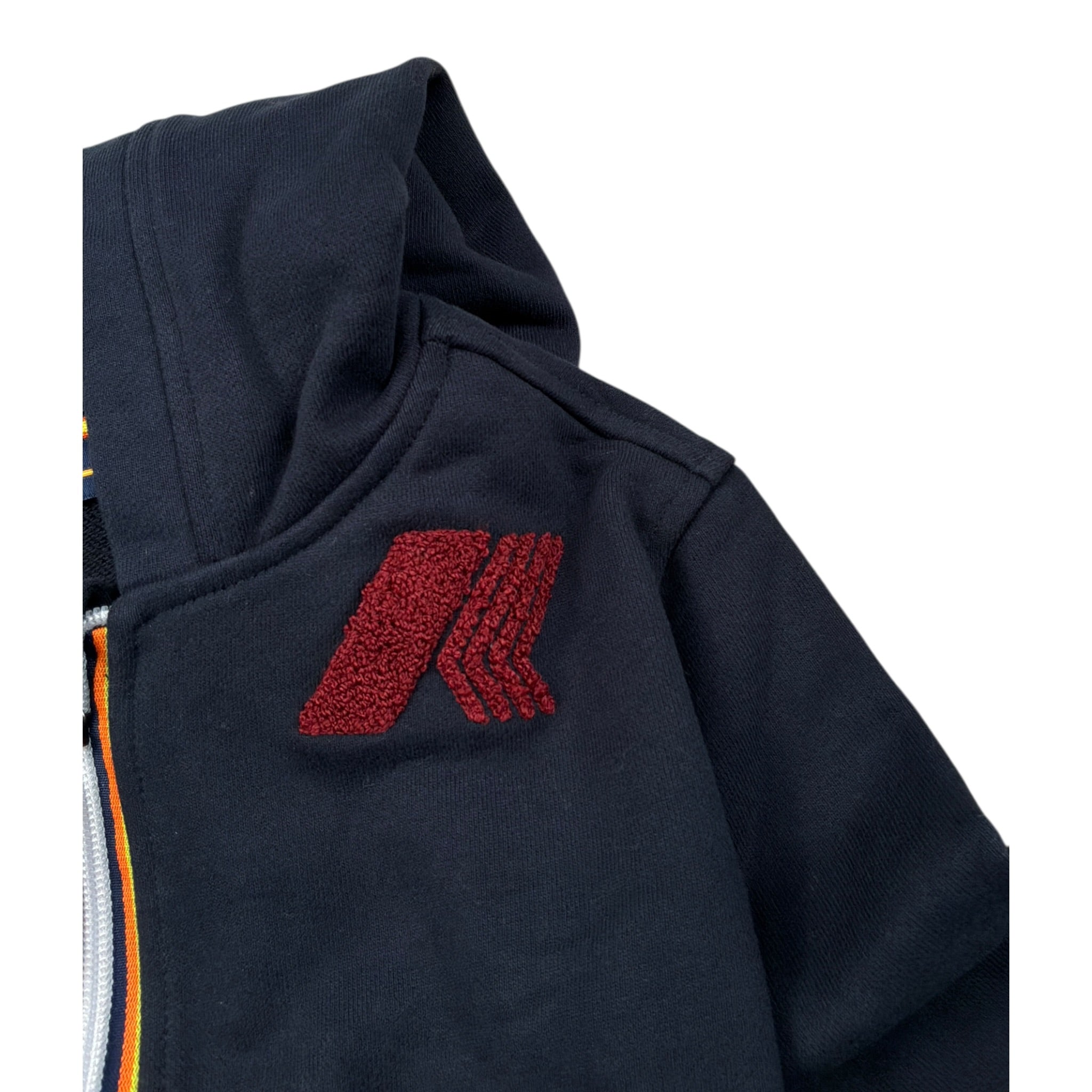 K-Way Felpa con Zip E Cappuccio Blu per Bambino K41326W BLU K-WAY 