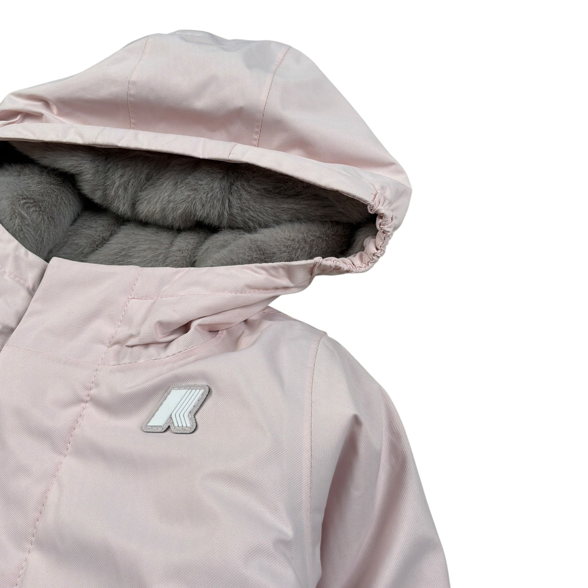 K-Way Giubbino tinta unita con Zip E Cappuccio Rosa per Neonata K4133HWA ROSA K-WAY 