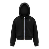 K-Way Felpa con Zip E Cappuccio tinta unita Nero per Bambina K41365W NERO K-WAY 