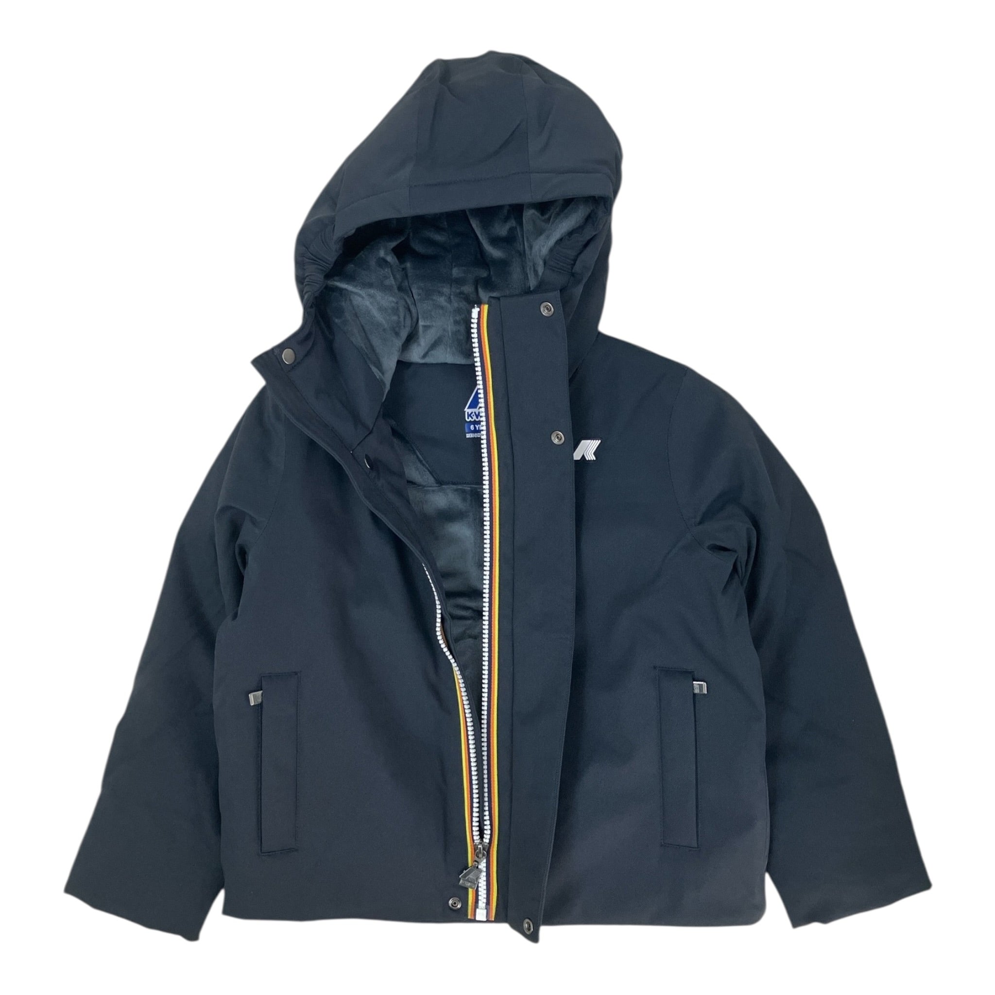K-Way Giubbino tinta unita con Cappuccio Blu per Neonato K4137VW BLU K-WAY 
