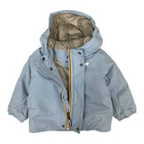 K-Way Giubbino tinta unita con Cappuccio Azzurro per Neonato K4137VWX AZZURRO K-WAY 
