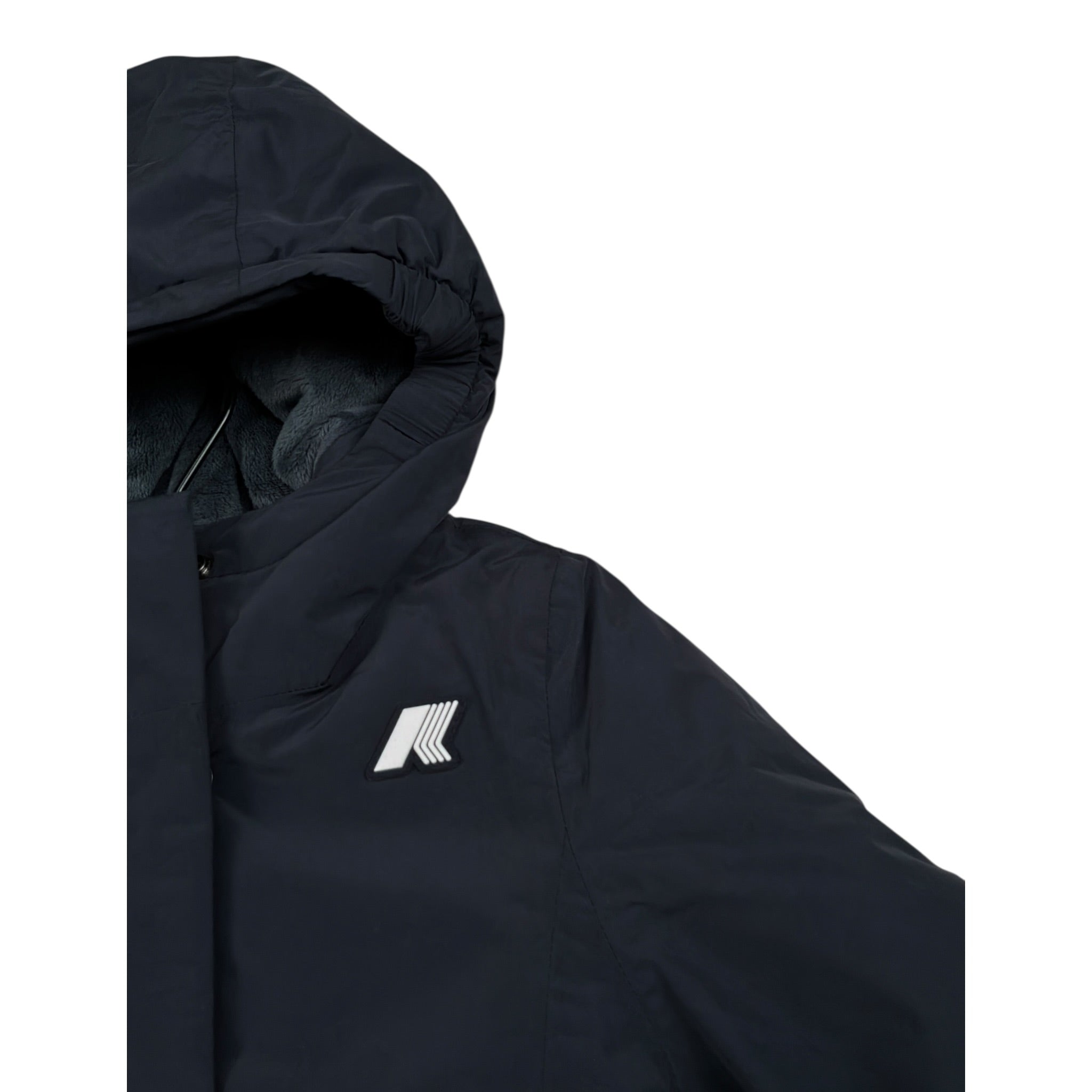 K-Way Giubbino tinta unita con Cappuccio Blu per Bambino K41383WX BLU K-WAY 