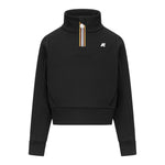 K-Way Felpa Chiusa tinta unita con Mezza Zip Nero per Bambina K41418W NERO K-WAY 
