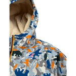 K-Way Giubbino Stampa Fantasia con Cappuccio Blu per Neonato K41467W BLU K-WAY 