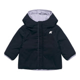 K-Way Giubbino Reversibile Lungo con Zip E Cappuccio Lilla/Blu per Bambina K5123QW LILLA/BLU K-WAY 