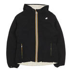 K-Way Giubbino Reversibile Lungo con Zip E Cappuccio Nero/Bianco per Bambino K5123QWO NERO/BIANCO K-WAY 