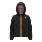 K-Way Giubbino Reversibile Lungo con Zip E Cappuccio Nero/Rosa per Bambina K5123QWX NERO/ROSA K-WAY 