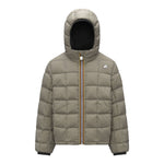 K-Way Giubbino Bicolore con Cappuccio Reversibile Nero/Verde per Bambino K5128VW NERO/VERDE K-WAY 