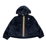 K-Way Felpa Chiusa con Cappuccio tinta unita In Velluto Blu per Bambina K51467W BLU K-WAY 