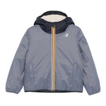 K-Way Giubbino Bicolore con Cappuccio Blu per Bambino K6115FW BLU K-WAY 