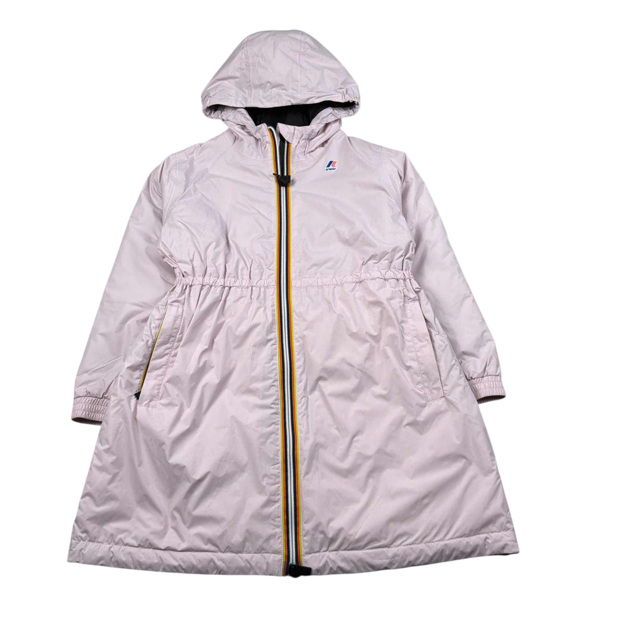 K-Way Giubbino tinta unita con Zip E Cappuccio Rosa per Bambina K61349W ROSA K-WAY 