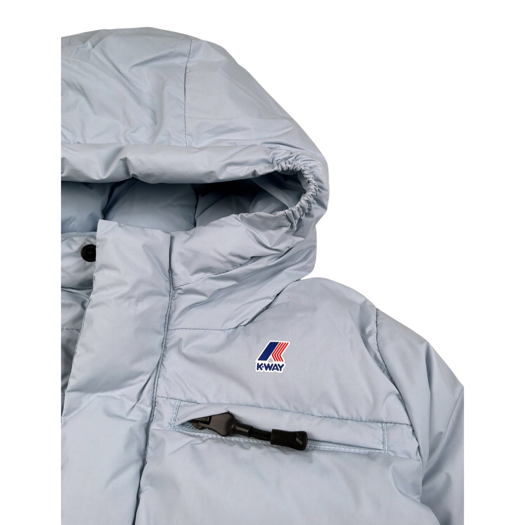 K-Way Giubbino tinta unita con Cappuccio Azzurro per Bambino K6141CW AZZURRO K-WAY 