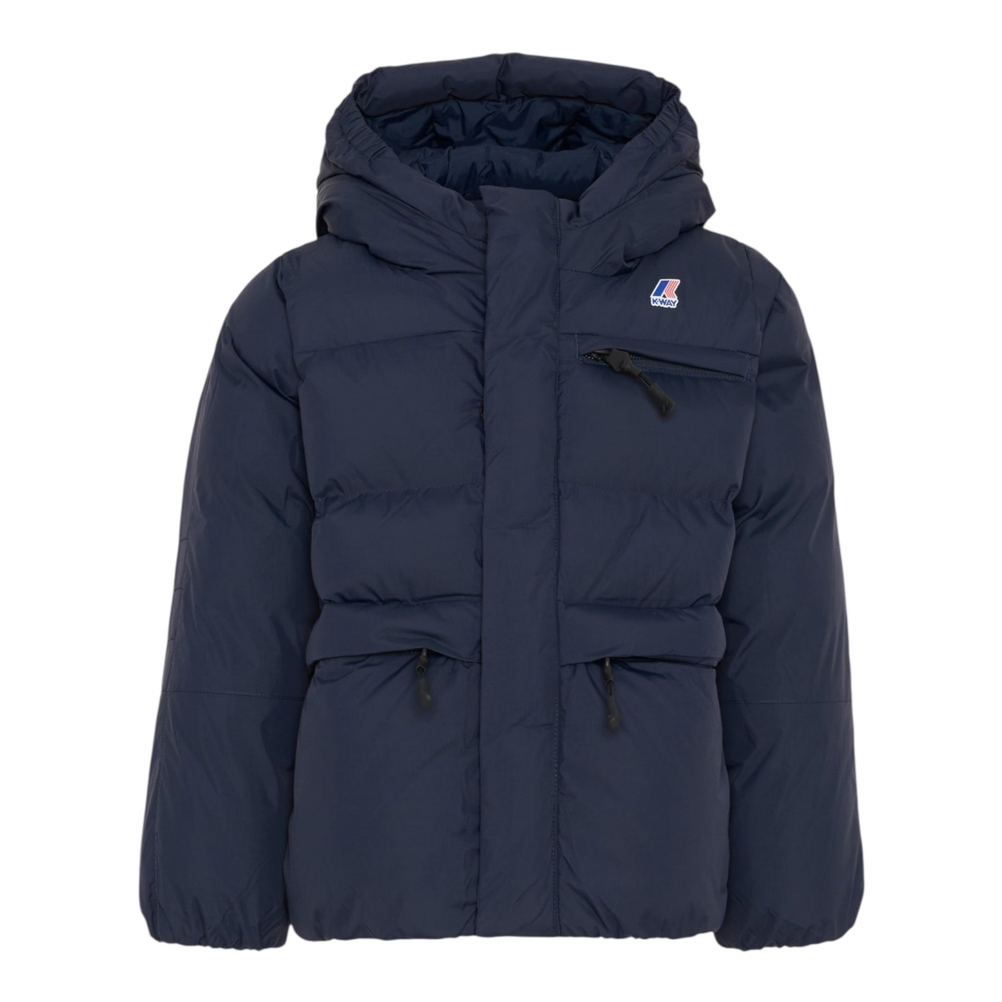 K-Way Giubbino tinta unita con Cappuccio Nero per Bambino K6141CWX NERO K-WAY 