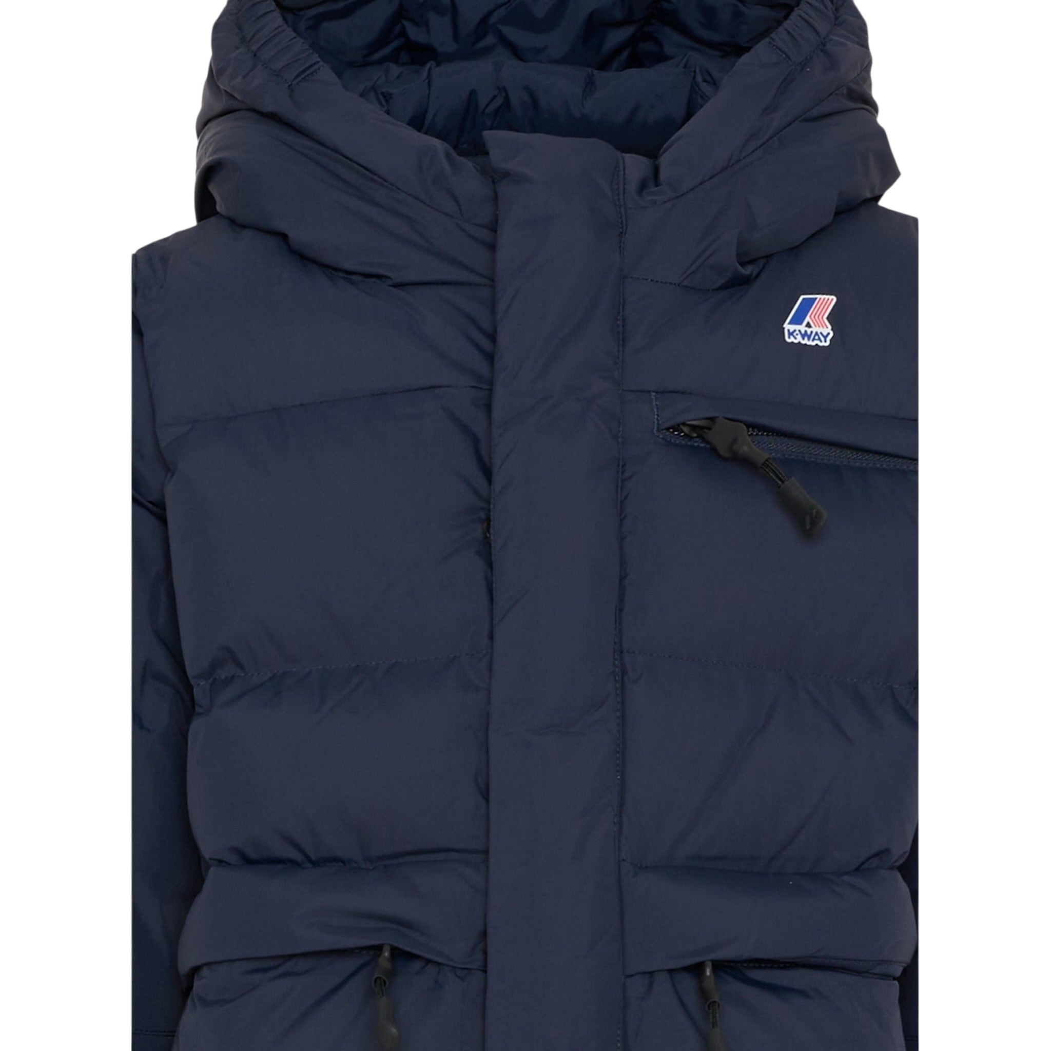 K-Way Giubbino tinta unita con Cappuccio Nero per Bambino K6141CWX NERO K-WAY 